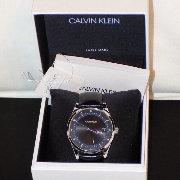 New $279 Calvin Klein Completion Date Watch KAM211 Swiss Made, Sapphire Crystal - Picture 1 of 14